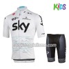 Conjunto Maillot + Culotte Corto 2017 Team Sky Niños N003